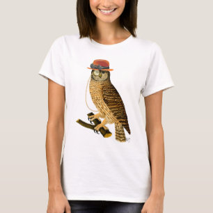 T-shirt Hibou avec le casquette de lanceur de style de