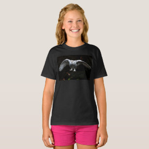 T-shirt Hibou blanc aux ailes ouvertes gca