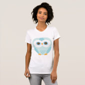 T-shirt hibou bleu (Devant entier)