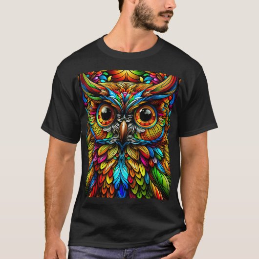 T-shirt Hibou Coloré (Devant)
