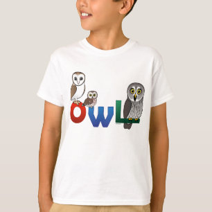 T-shirt Hibou coloré