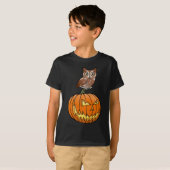 T-shirt Hibou de cri strident oriental de Halloween (Devant entier)