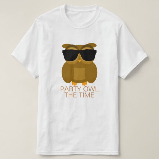 T-shirt Hibou de partie le temps (Design devant)