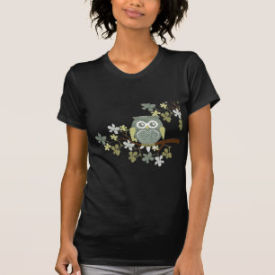 T-shirt Hibou de point de polka dans l'arbre