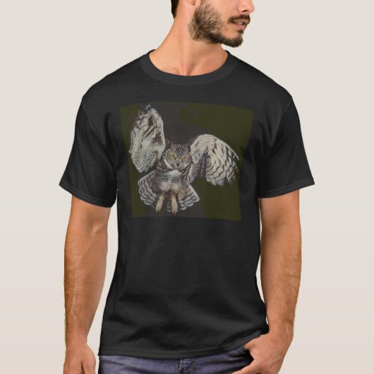 T-shirt Hibou de tigre de vol (Devant)