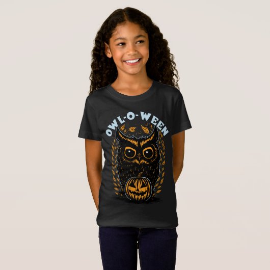 T-Shirt Hibou d'Halloween (Devant entier)