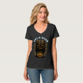 T-shirt Hibou d'Halloween (Devant entier)