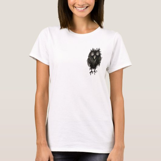 T-shirt Hibou fou drôle (Devant)