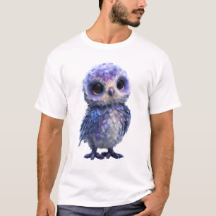 T-shirt Hibou Hommes Nébuleuse Galaxie Cosmique