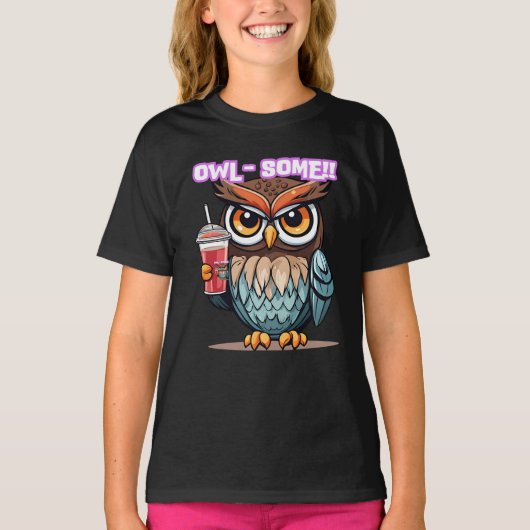 T-shirt Hibou, jus, buf irritable (Devant)