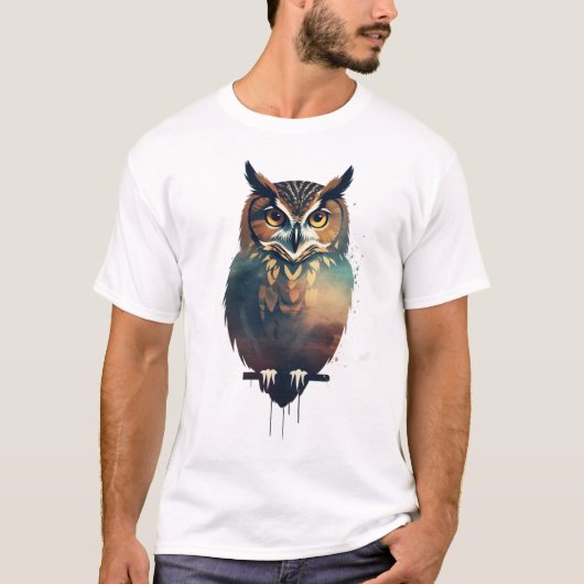 T-shirt hibou mignon (Devant)