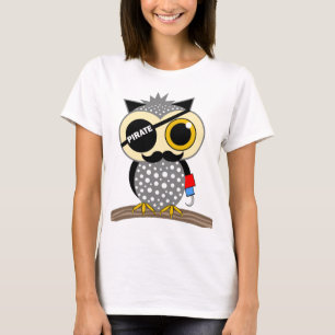 T-shirt hibou mignon de pirate