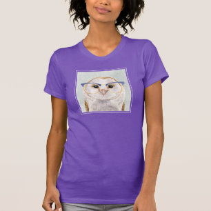 T-shirt Hibou sage Quatre-Eyed du forestier  