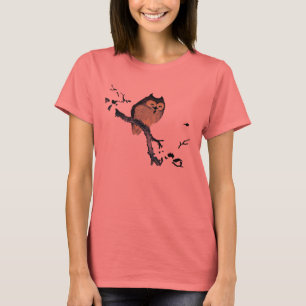 T-shirt Hibou somnolent vintage