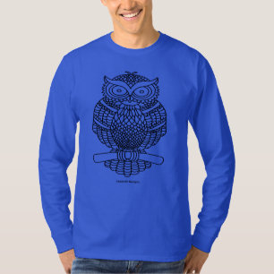 T-shirt Hibou (vif) - Chemise homme à manches longues