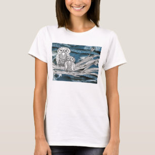 T-shirt Hiboux de denim