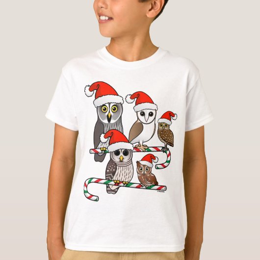 T-shirt Hiboux de Père Noël (Devant)