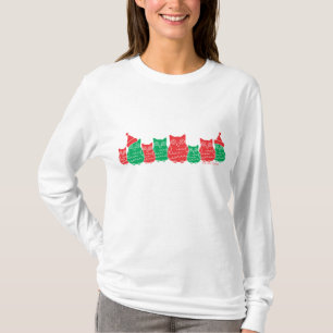 T-shirt Hiboux rouges et verts