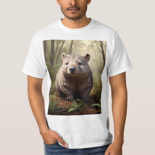 T-shirt "Hidden in the Bush : An Aussie Wombat in the Wild (Devant)