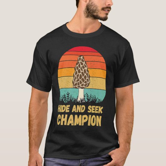 T-shirt Hide And Seek Champion Morel Mushroom Hunter Fungi (Devant)