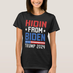 T-shirt Hidin De Biden Enfants Hommes Trump 2024 Drôle Ant