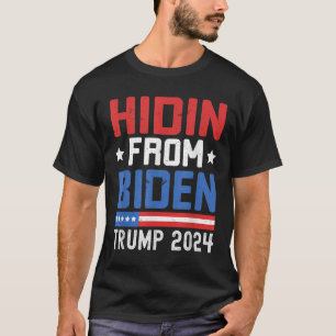 T-shirt Hidin De Biden Enfants Hommes Trump 2024 Drôle Ant