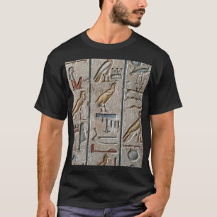 T-shirt Hiéroglyphe Ancien Égypte Langue Texte Gravé
