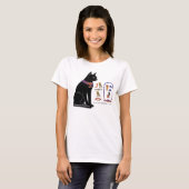 T-shirt hiéroglyphique de chat égyptien (Devant entier)