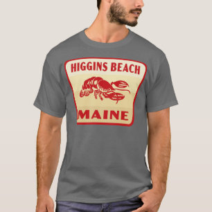 T-shirt Higgins Beach Maine Insigne rétro Tan