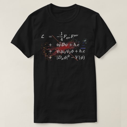 T-shirt Higgs Boson Lagrangien Physique Théorique Standard (Design devant)