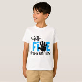 T-shirt High 5 C'est mon anniversaire 5e anniversaire Cele (Devant entier)