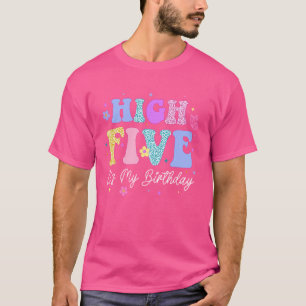 T-shirt High 5 C'est mon anniversaire Cinq ans Garçon Fill