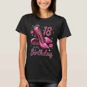T-shirt High Heels Stepping Into My 18th Birthday 18 and F (Devant)