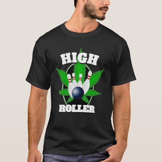 T-shirt HIGH ROLLER, bowling de sport pour hommes (Devant)