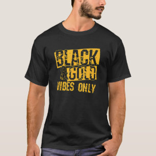 T-shirt High School Football Black Gold Game Day Group