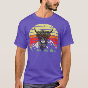 T-shirt Highland Cattle Retro