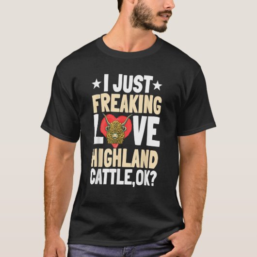 T-shirt Highland Cattle Scottish Farmer Breeder Herder Cat (Devant)