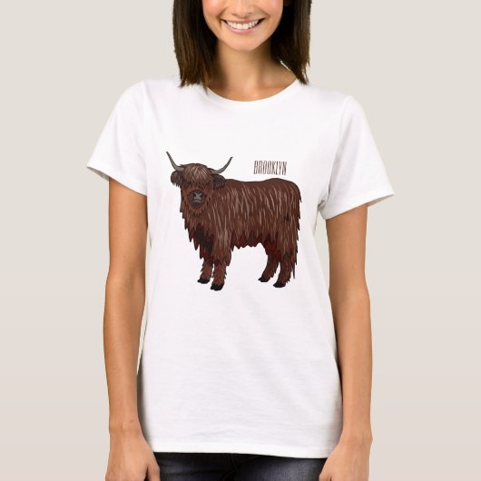 T-shirt Highland cow (Devant)