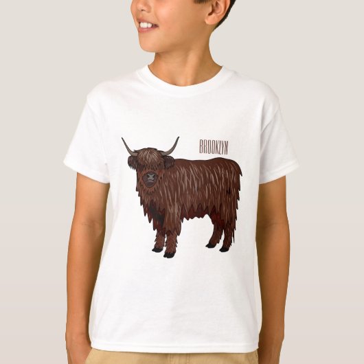 T-shirt Highland cow (Devant)