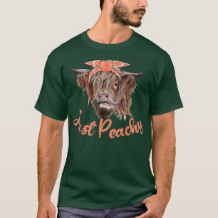 T-shirt Highland Cow Bandana Just Peachy Western Country P