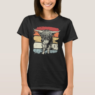 T-shirt Highland Cow Highland Cows Retro