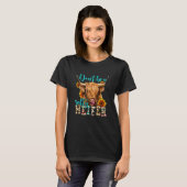 T-shirt Highland cow sunflower Don t Be A Salty Heifer Lon (Devant entier)