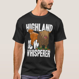 T-shirt Highland Cow Whisperer Scottish Farm Animal Highla