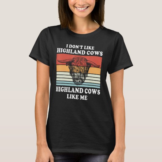 T-shirt Highland Cows Farmer Animal Cattle Cow (Devant)