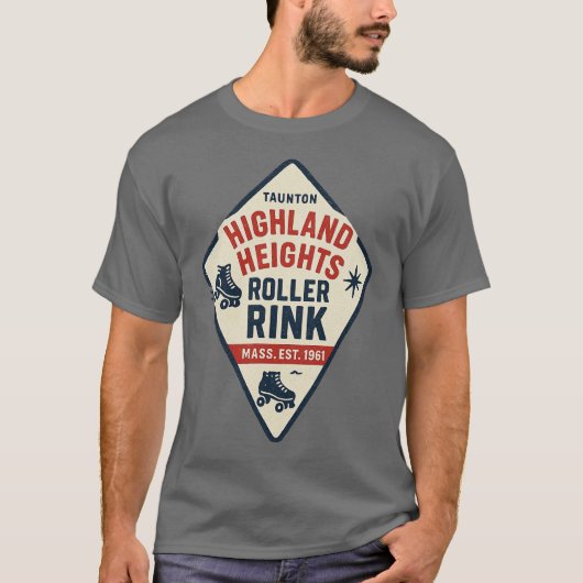 T-shirt Highland Heights Roller Rink - Taunton, MA Retro R (Devant)