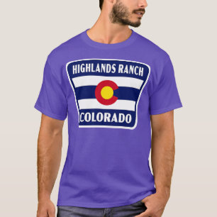 T-shirt Highlands Ranch Colorado Retro Indicateur Bleu