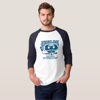 T-shirt Highline Diving Tech Retro (Logo Bleu) 3/4