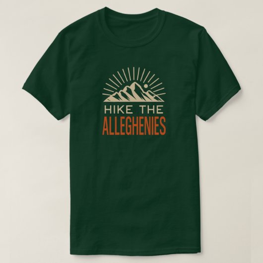 T-shirt Hike The Allegheny Mountains Sunburst (Design devant)