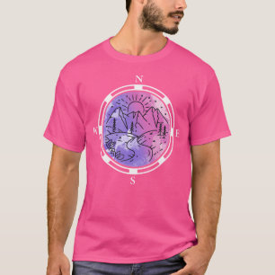 T-shirt Hiker Mountains Compass Escalade Alpinisme Mo