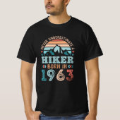 T-shirt Hiker né en 1963 60e anniversaire Randonnée Retro  (Devant)